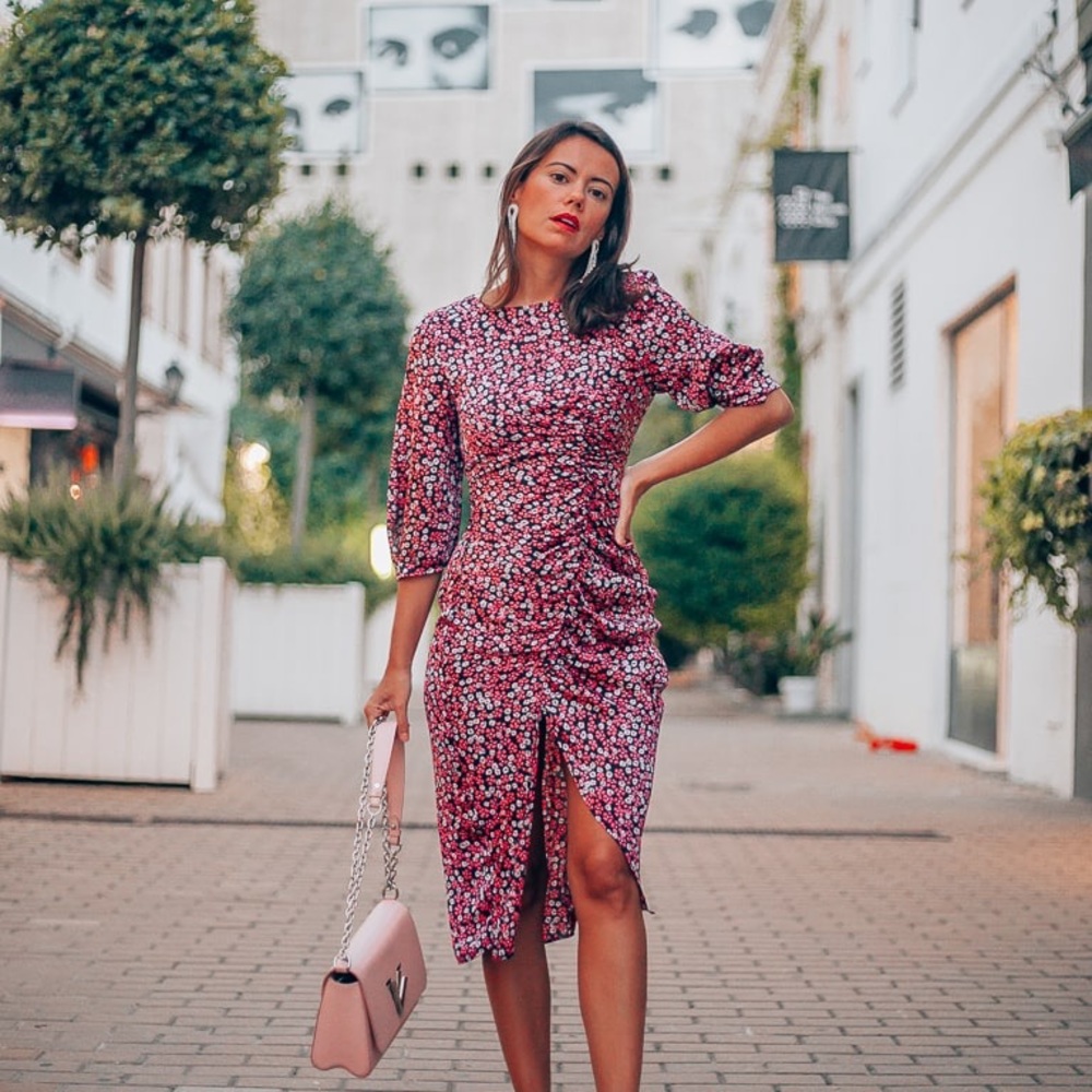 New Zara Ruched Dress Blogger Fav - Picture 10 of 10